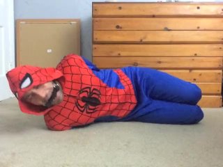 View Spiderman Hogtied and Gagged