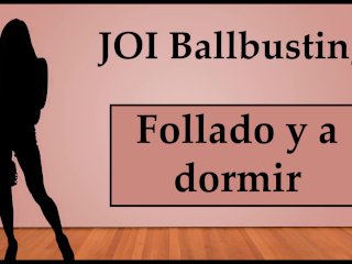 View (En español) JOI Ballbusting Anal y a  con un consolador