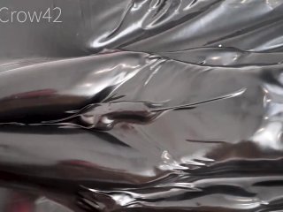 View Femboy totally enclosed trapped in a latex vacuum bed from head to toe