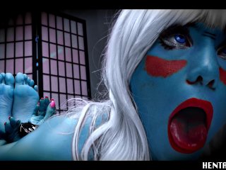 View Real life hentai  joi  blue alien  red pussy  jerk off instruction  bondage  feet pose