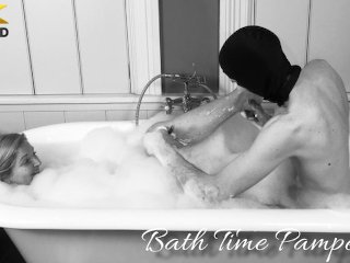 View Bath time pampering for Lady Dalia and a golden reward for slave!